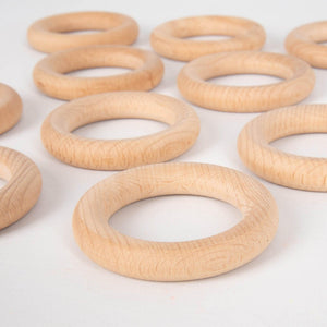 tickit Natural Wooden Rings -   