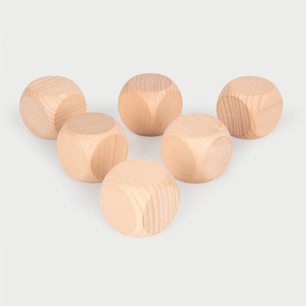 tickit Natural Wooden Cubes - Large / 5cm  