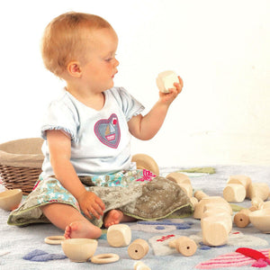 tickit Natural Wooden Bowls -   