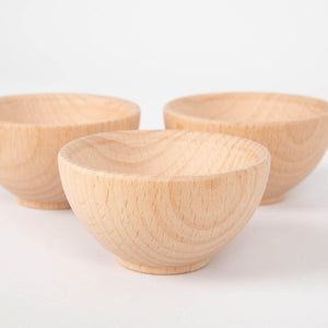 tickit Natural Wooden Bowls -   