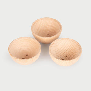 tickit Natural Wooden Bowls - Small / 7cm  