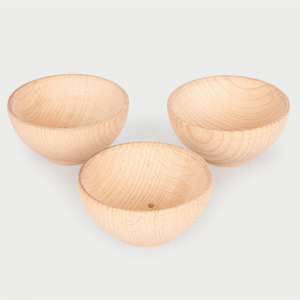 tickit Natural Wooden Bowls - Large / 9.2cm  