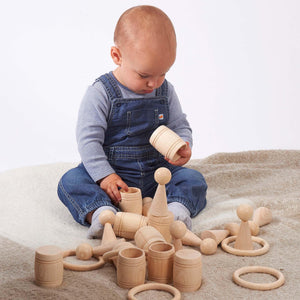 tickit Natural Wooden Barrels -   