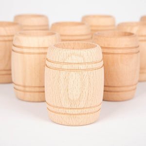 tickit Natural Wooden Barrels -   