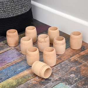 tickit Natural Wooden Barrels -   