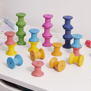 tickit Rainbow Wooden Spools -   