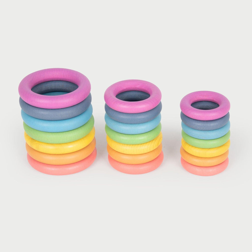 TickiT Rainbow Wooden Rings 1
