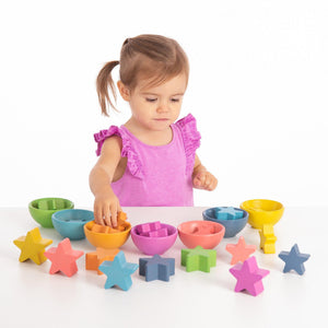 tickit Rainbow Wooden Bowls -   