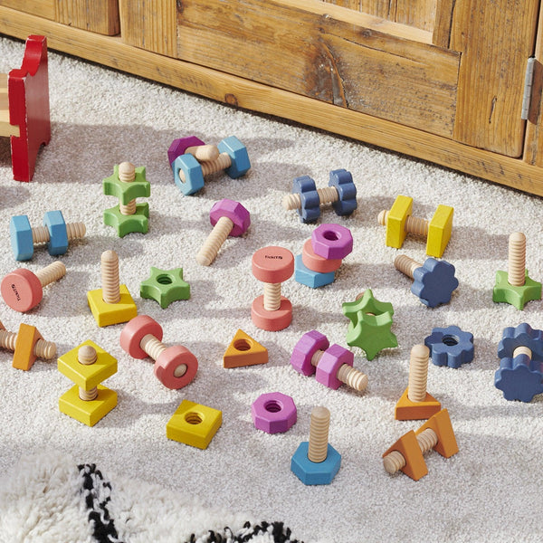 TickiT Rainbow Wooden Nuts & Bolts 7