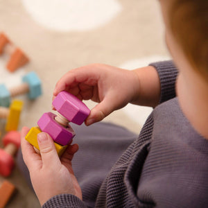 tickit Rainbow Wooden Nuts & Bolts -   