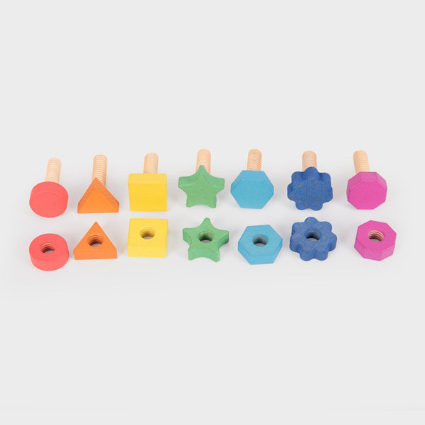 tickit Rainbow Wooden Nuts & Bolts -   