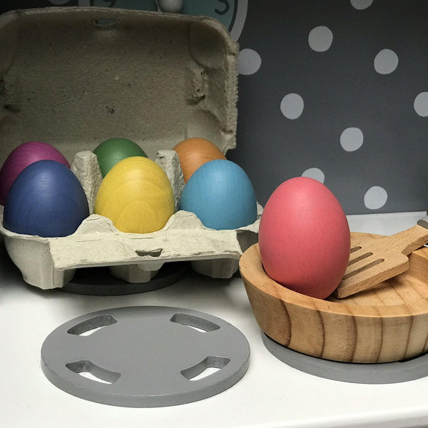 TickiT Rainbow Wooden Eggs 8