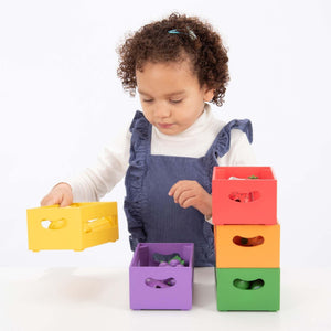 tickit Wooden Sorting Fruit & Vegetable Crates -   