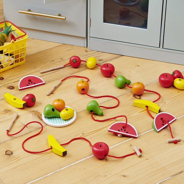 TickiT Wooden Lacing Fruits 4