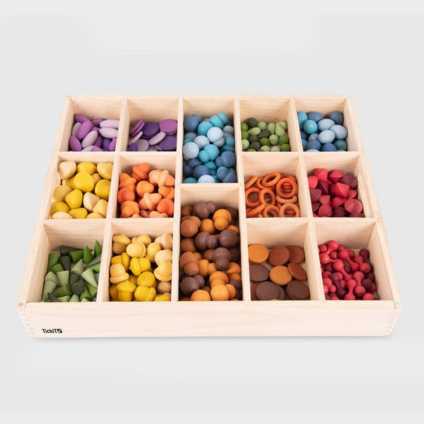 TickiT Wooden Sorting Tray - 14 way 10
