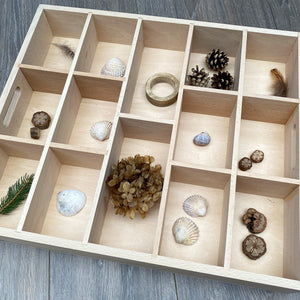 tickit Wooden Sorting Tray - 14 way -   