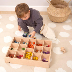tickit Wooden Sorting Tray - 14 way -   