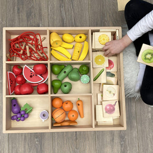 tickit Wooden Sorting Tray - 7 way -   