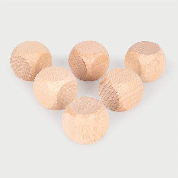 tickit Natural Wooden Cubes - Small / 4cm  