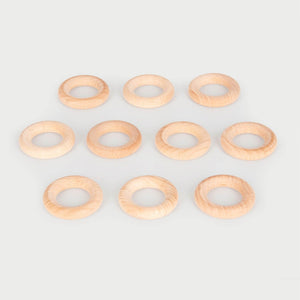 tickit Natural Wooden Rings - Small / 4.8cm  