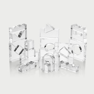 tickit Clear Crystal Block Set -   