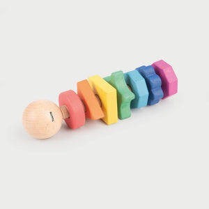 tickit Rainbow Wooden Shape Twister -   